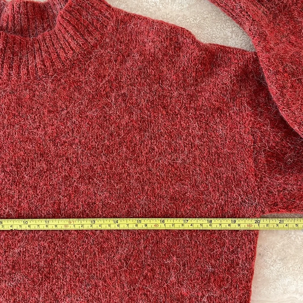 ICHI Ihamara Alpaca Touch Blend Knit Mock Neck Long Sleeve Pullover Swea…